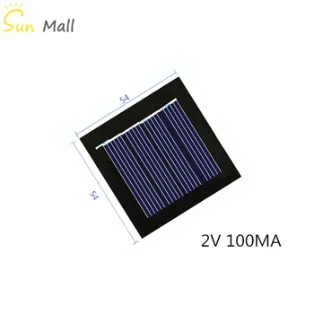 

Mini Poly Solar Panel 2V 100MA for Rechargeable 1.2V Battery with DC Small Motor