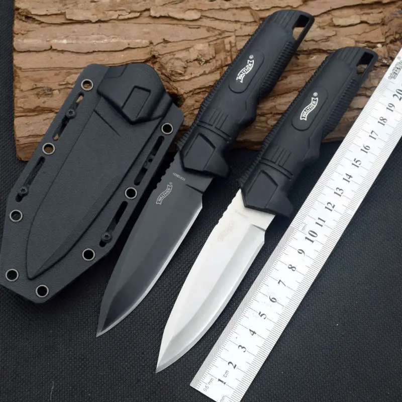 High quality Tactical Knife Walther Fixed 440C Blade Knife with Kydex