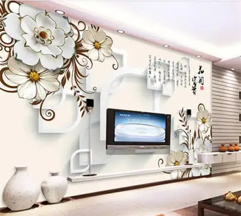 

custom 3d photo wallpaper living room mural sofa TV background wall classical flower Chinese 3d painting wallpaper for wall 3d