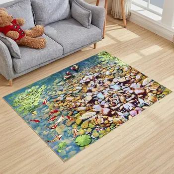 

Creative Rugs European Flowers Living Room Carpet Type 3D Printing Hallway Doormat Anti-Slip Bathroom Kitchen Mat