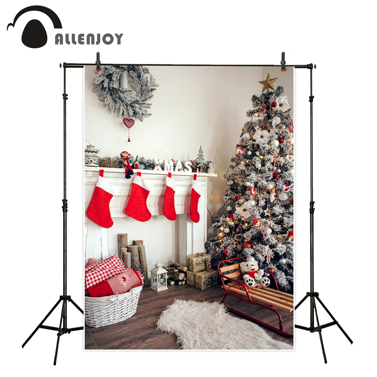 Фон для фотосъемки Allenjoy с изображением рождественской елки | Электроника
