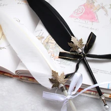 Тайское перо ручка Волшебный подарок на день рождения бусины ручка с гусиным пером