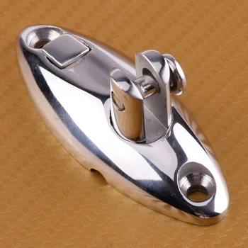 

beler Universal Boat Ship Marine Yacht RV Bimini Top Swivel Deck Hinge Mount Grade 316 Stainless Steel