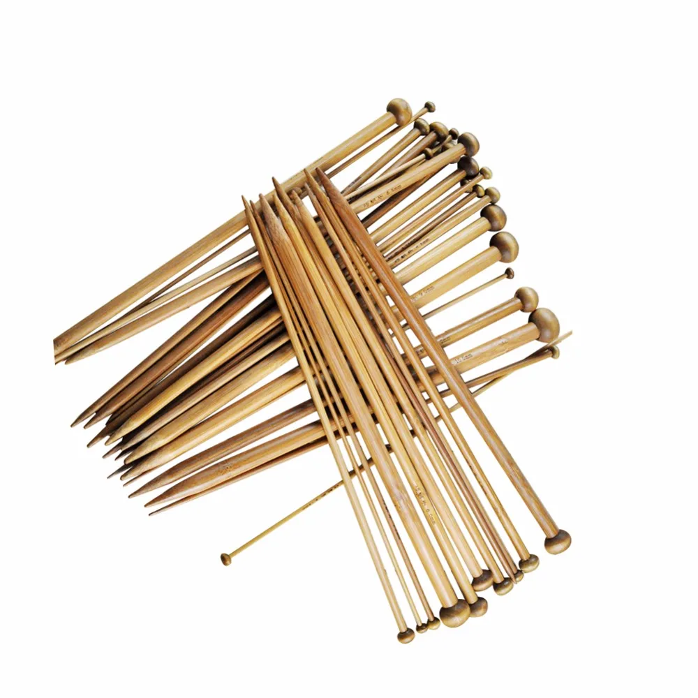 36pcs/Set Single Pointed Bamboo Knitting Needles DIY handmade yarn