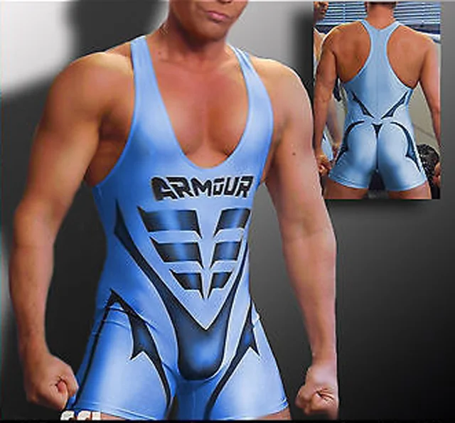 Sexy Men Sport GYM Tights Wrestling Singlet Unitard Lingerie Underwear