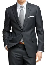 Pinstripe Tailor Made Charcoal Grey Suit, Single Breasted