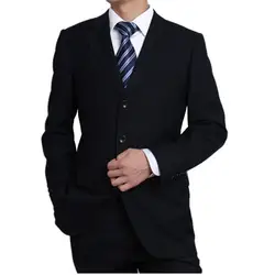 Мужские деловые костюмы мужские чистый цвет профессиональная одежда siots трехкнопочная мужские деловые костюмы ( куртка + брюки )