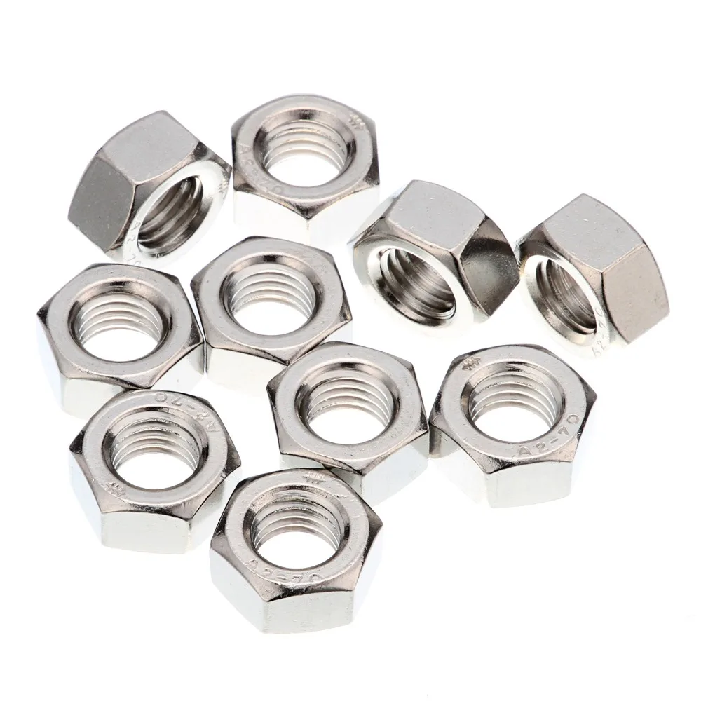 10 pcs M12 Nuts A2 Stainless Steel Hex Nuts To Fit Our Bolts and Screws