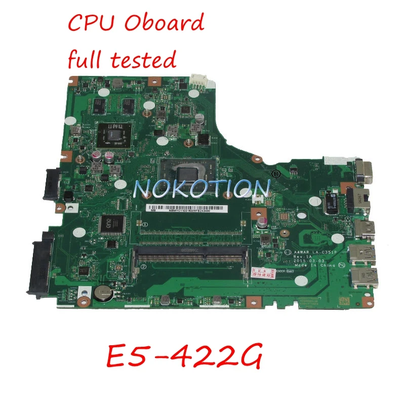 NOKOTION NBMYC11001 NB MYC11 001 laptop motherboard For font b acer b font aspire E5 422G