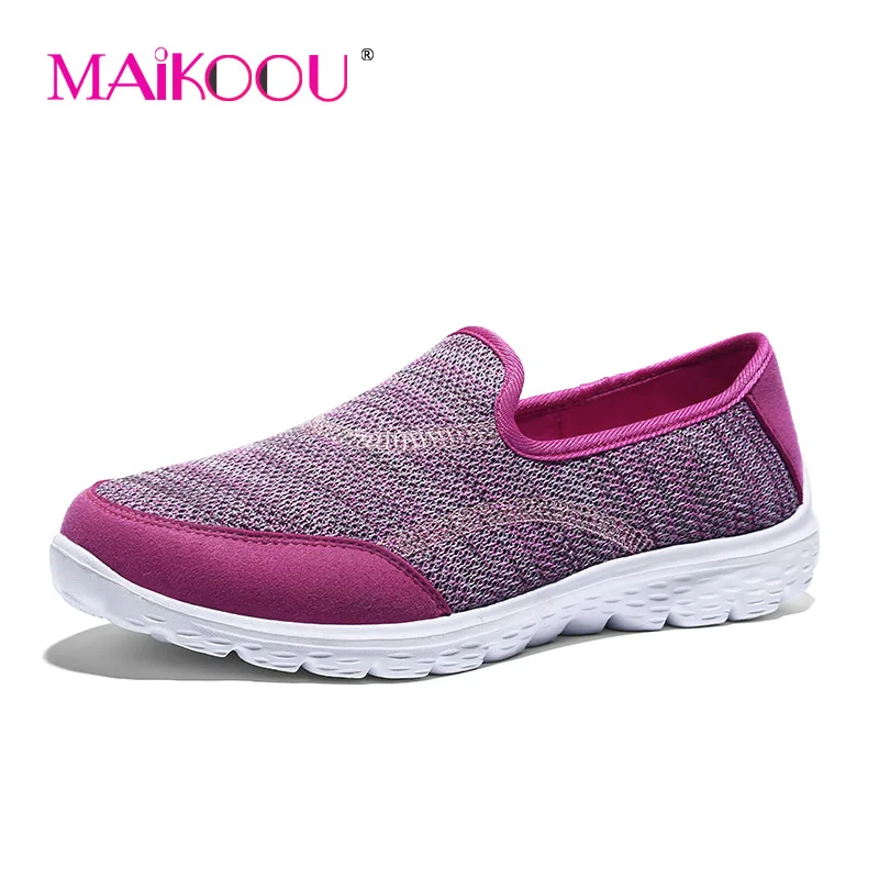 MAIKOOU Middle aged lady casual shoes big size Light breathable comfort