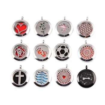 

Magnetic 12 Styles Essential Oil Diffuser Locket Pendant Aromatherapy Necklace Jewelry Diffuser Necklace Perfume Locket