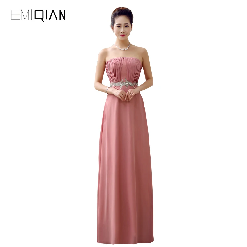 Projeto Original Strapless Pageant Dresses A Linha Chiffon Vestidos de Noite