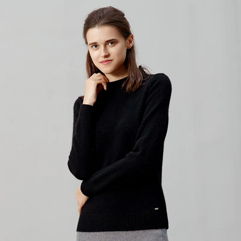 

2018 Winter Women's Pure Color With Thicken Cashmere Sweater
