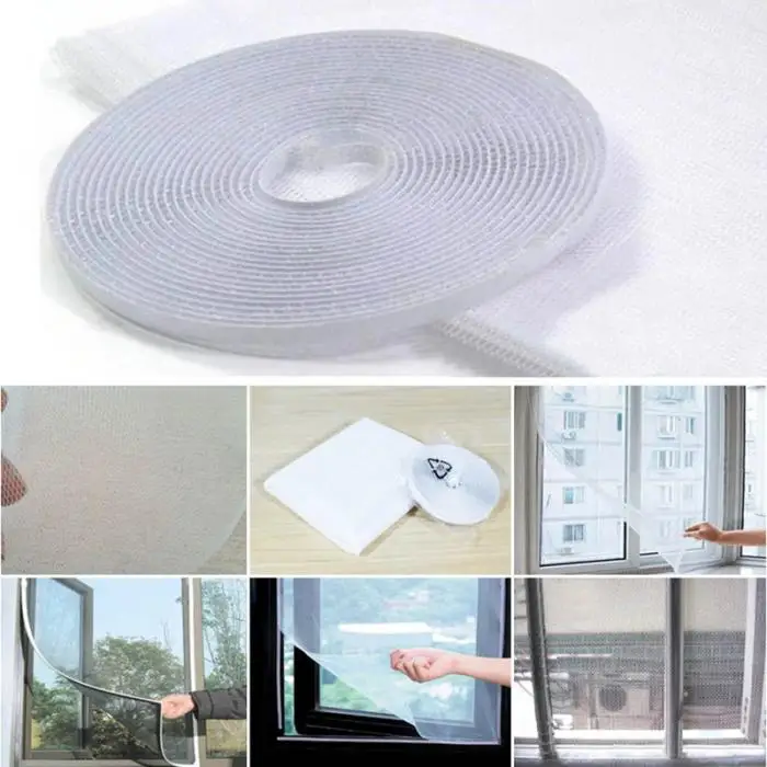 Simple Convenient Self-adhesive Window Mesh Net Anti-mosquito DIY Invisible Curtain Durable Pest Control FBE3