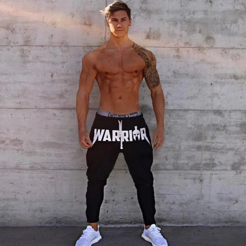 رجل ركض سراويل تقليدية اللياقة البدنية الذكور الرياضية رياضية القيعان نحيل Sweatpants بنطلون أسود صالات رياضية ركض السراويل الترنك