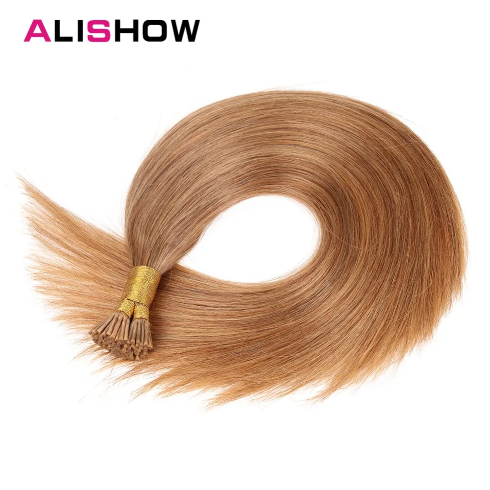 Alishow inclino la extensión del cabello humano 1 g/s Remy Pre-16 \