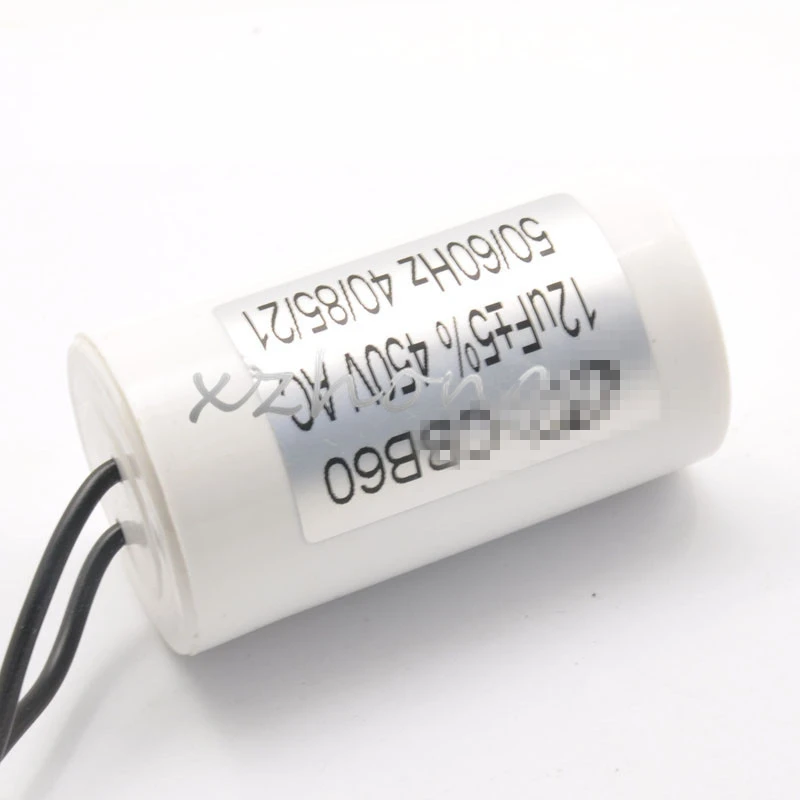 CBB60 конденсатор для стиральной машины пусковой с алюминиевой крышкой 450V 12 мкФ 5%