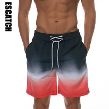 Escatch Брендовые мужские обшитые мужские шорты для плавания пляжные брюки для серфинга быстросохнущие шорты с принтом мужские s Siwmwear Шорты для плавания