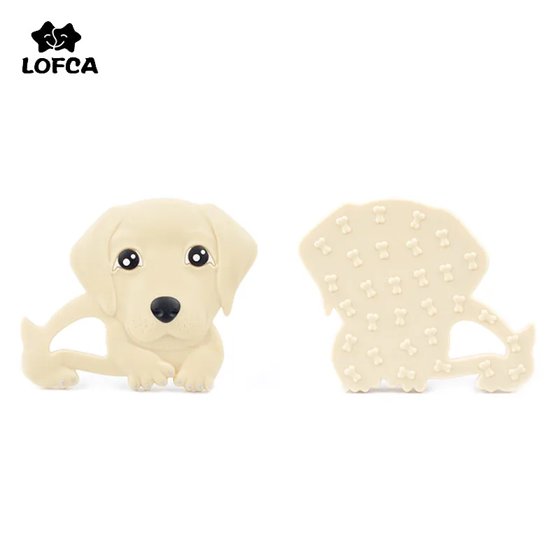 

LOFCA 1PC Silicone Labrador Dog Teether Animal Baby Teething Toy BPA Free Baby Teether Pendant Nursing Necklace Toddler Toy Chew