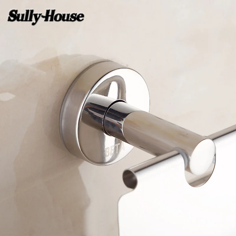 Sully House Stainless Steel Toilet Paper Holder with cover,Tissue Holder Rack,Bathroom Paper Dispenser,Bathroom Accessories