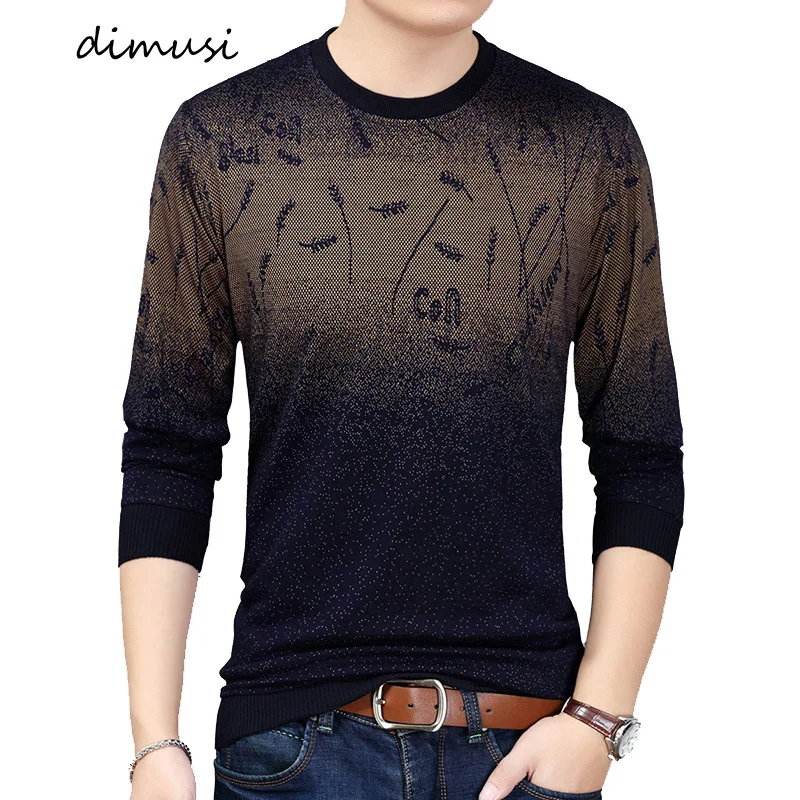 DIMUSI Autumn Winter Mens Sweater Shirt Casual Social Men Wool Pullover Sweater Men's Slim Knitwear Pull Sweaters Clothing 3XL