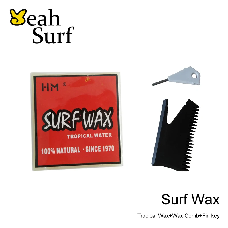 

Hot Sale Surfboard Wax Tropical/Warm/Cool/Cold Water Surf Wax with Wax Comb and Fin Key Surfing Wax