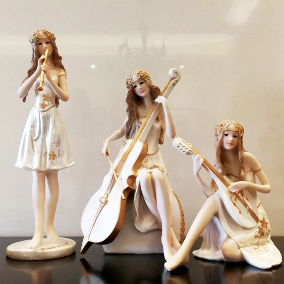 Новые горячие музыка красоты орнаменты украшения для дома музыкальные персонажи скульптура мебель творческие подарки для девочек на день рождения