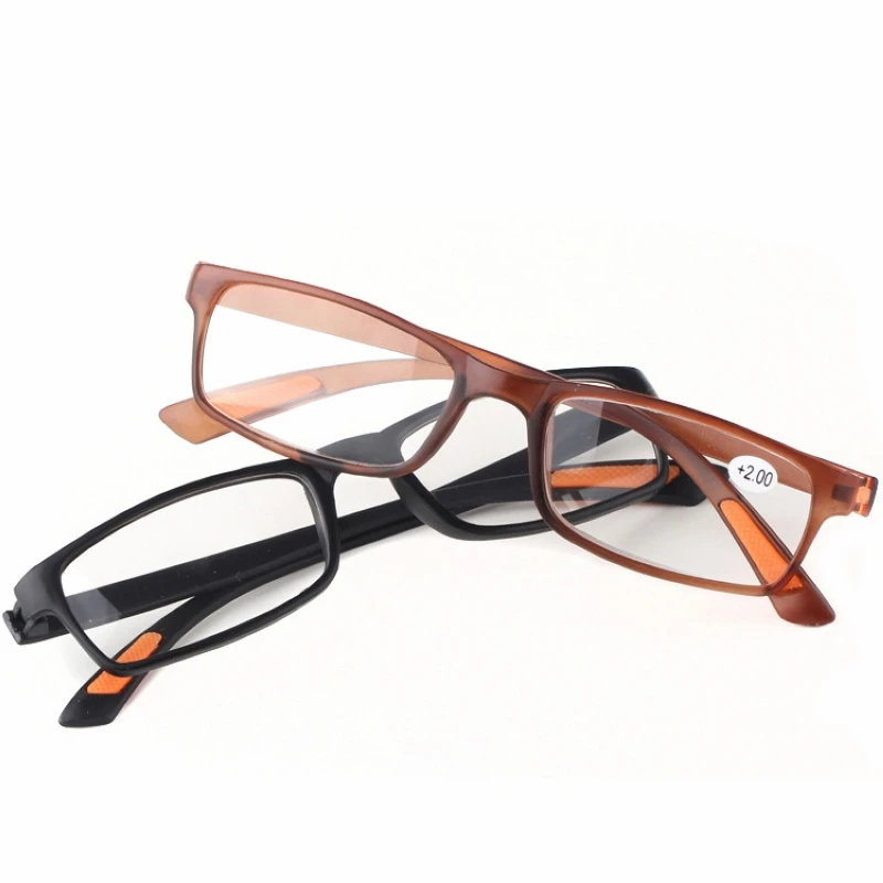 Mayitr 1pc Unisex Elders Square TR90 Frame Glasses Special Design Clear Resin Lens Reading Glasses Presbyopic +1.0~+4.0