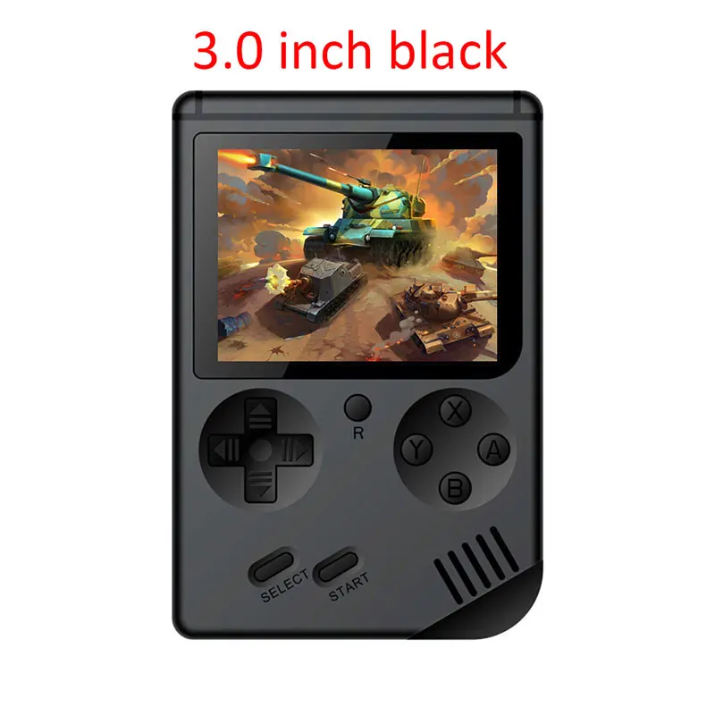 RS-6A ретро мини портативная игровая консоль 8 бит 3,0 дюймов цветной ЖК-экран детский игровой плеер встроенный 168 игр портативный плеер горячая распродажа - Цвет: Черный