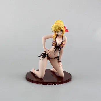 

New BEACH QUEENS Anime Fate/Extra Saber Lily Swimsuit Ver.Sexy PVC Figure Model Toy Free Shipping