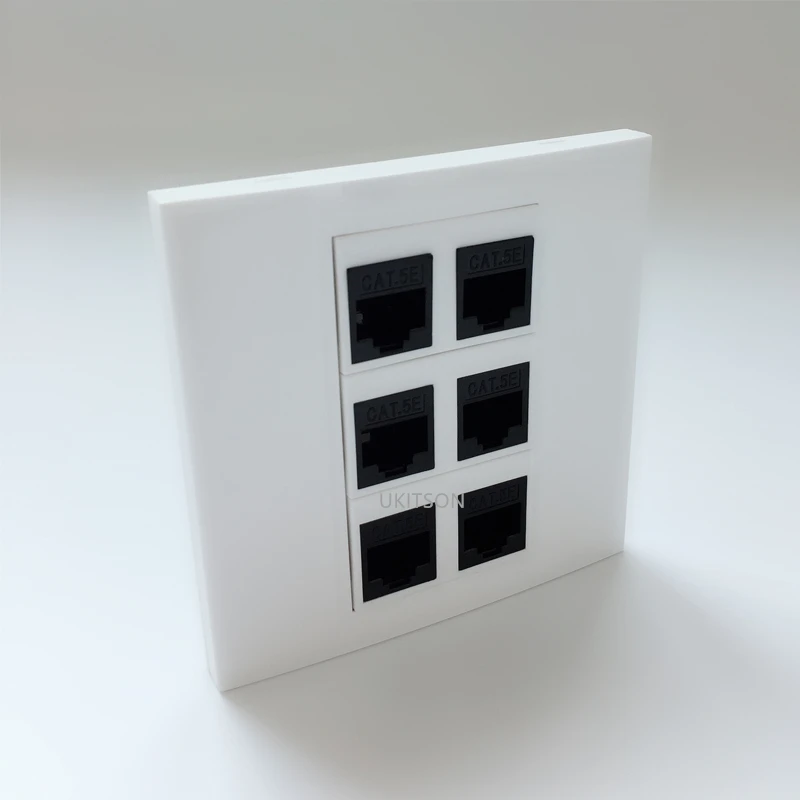 6 портов RJ45 5e гнездо панель розетки для Интернет LAN Сетевой удлинитель| |