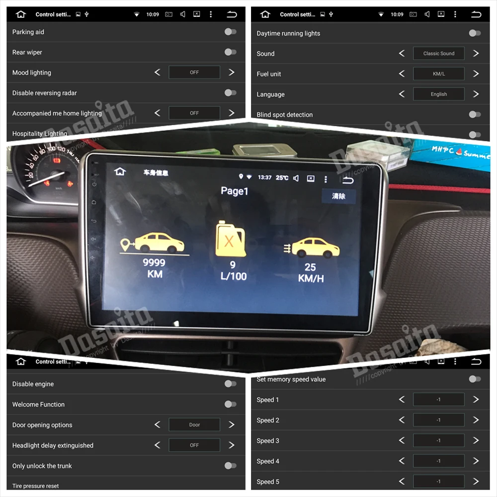 Dasaita 10," Android 9,0 Автомобильный gps плеер для peugeot 208& 2008 2012- с восьмиядерным процессором 4 Гб ОЗУ Авто радио мультимедиа gps NAVI 4G