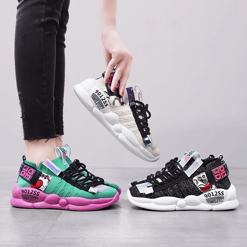

Summer Fashion Sneakers Women Breathable Platform Casual Shoes Woman Low Top Sport Women Trainers Size 35-40 Ladies Shoes XU017