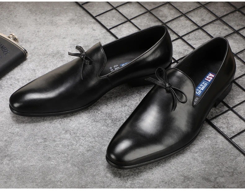 Men's Leather Casual Shoes Men Loafer Solid Loafers Genuine Leather Mens Loafers Flats Driving Shoes Boat Shoes Slip On Big Size (4)