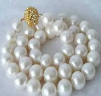

Jewelry Pearl Necklace Beautiful!12-13 MM White freshwater Cultured Pearl Necklace + Free Shipping