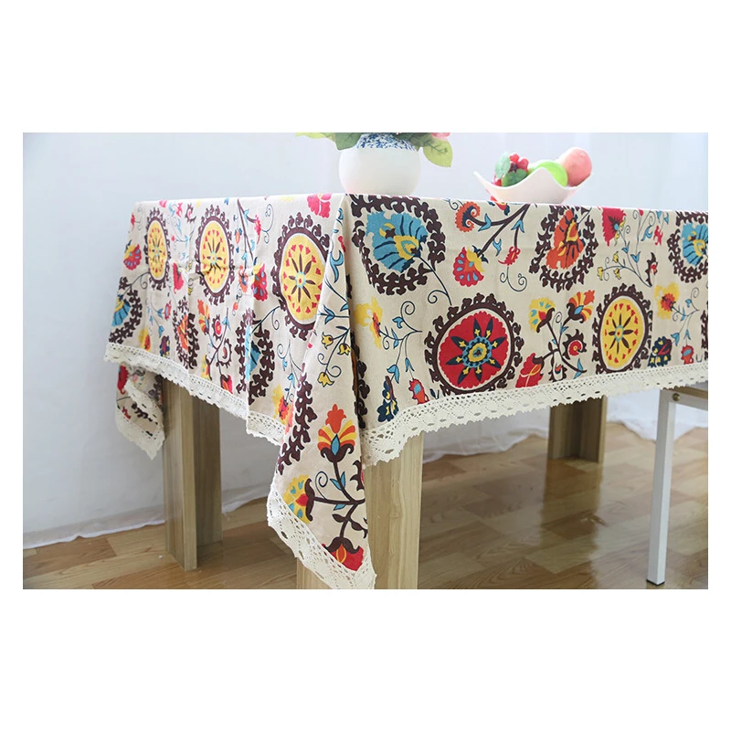 

Free Shipping,Cotton/Linen Table Cloth Tablecloth Table Cover High Quality Bohemian Style Southeast Asia Nepal style