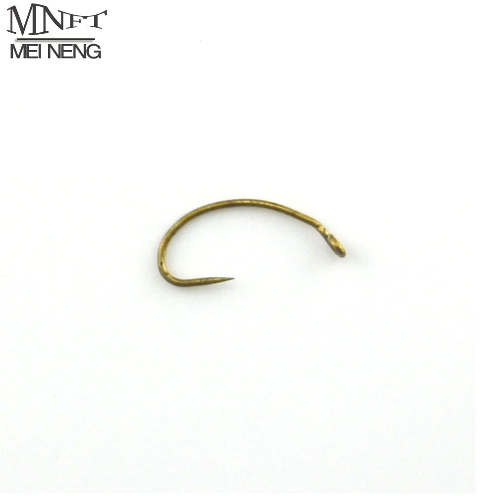 

MNFT 100PCS/Lot #12 Bug Fly Tying Scuds Shrimp Caddis Nymph Dry Barbed and No barb Hook Copper Color Fly Fishing Hooks Material