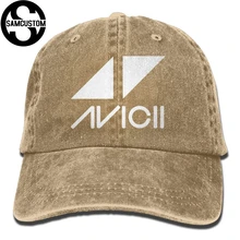 SAMCUSTOM i love Avicii 3D креативная личность Промытые джинсовые шапки осень лето для мужчин женщин гольф солнцезащитный козырек хоккейные шапки