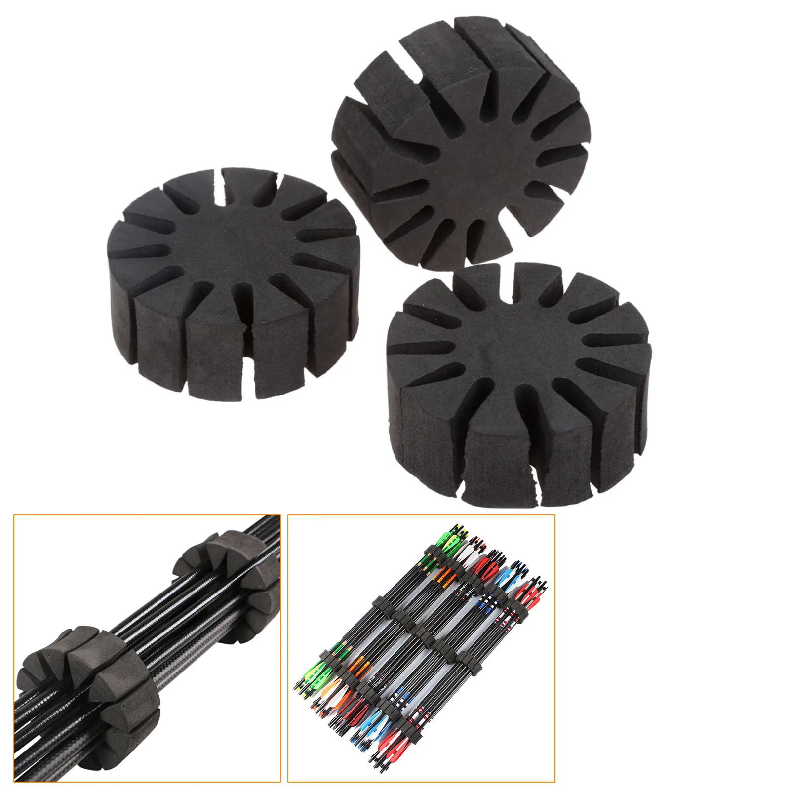 

3 Pcs Archery Arrow Base Holder EVA Foam Round Rack 12pcs Arrows Separator Quiver Protection Splitter Shelf Bow Hunting Shooting