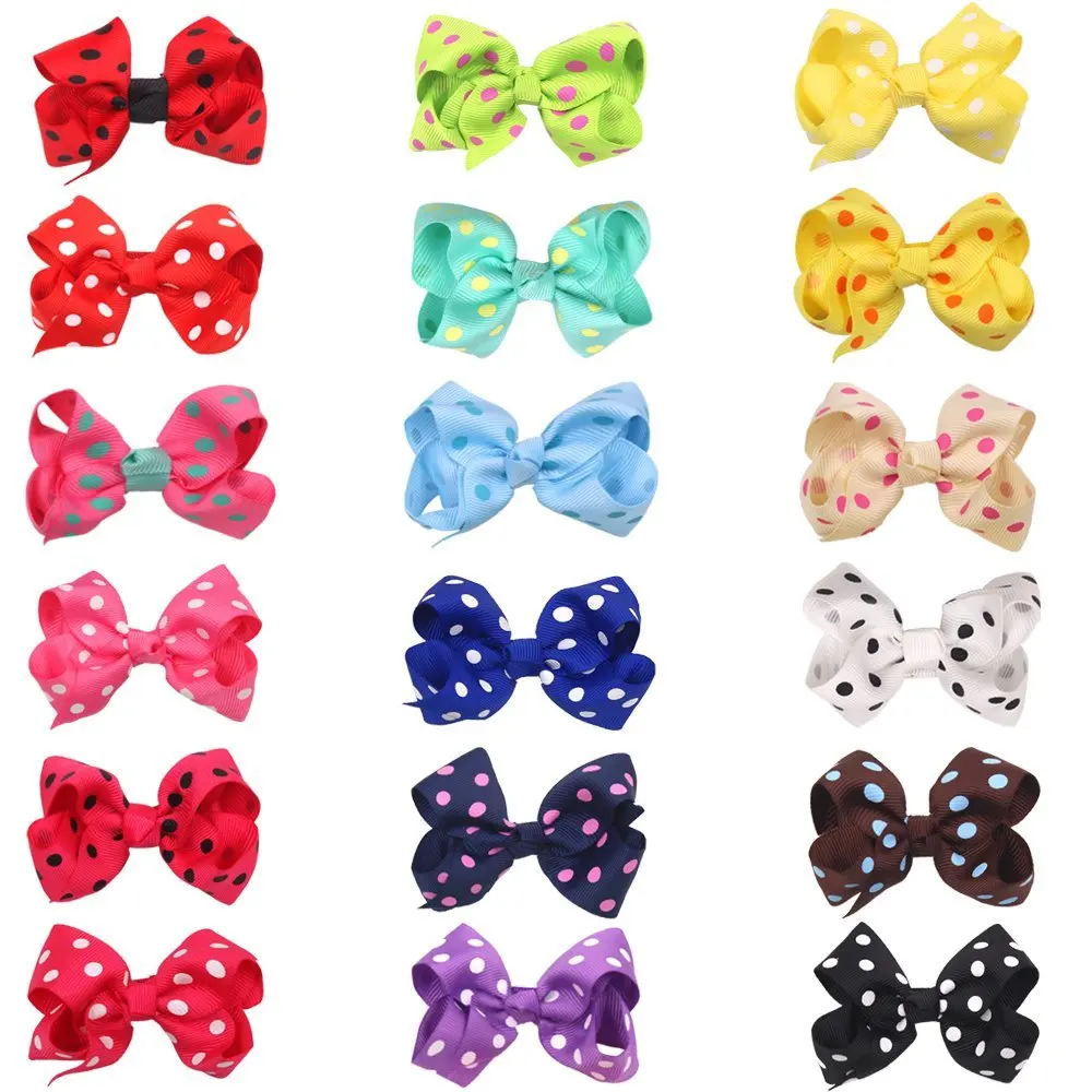 20 шт. 3 &quotзаколки для волос с лентой и бантом девочек подростков|barrettes for girls|hair bowsbow