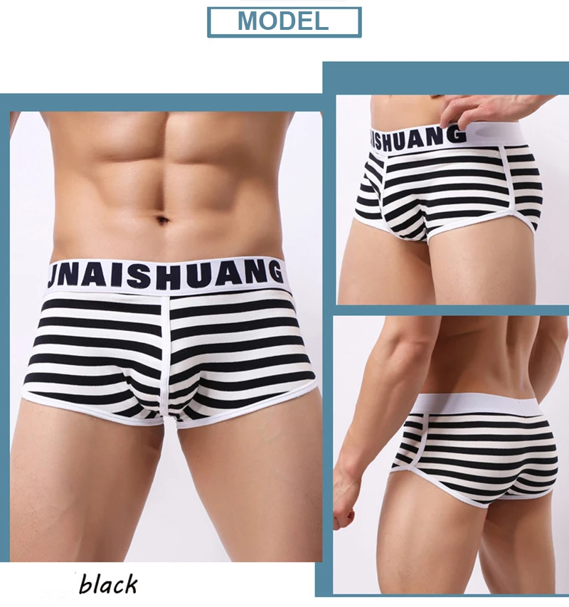 Cueca Boxer Men Stripe Underwear Brand Breathable Calvin Klein Boxer Cotton Underpants Male Boxer Shorts XXL Mens Trunks JS19 (6)