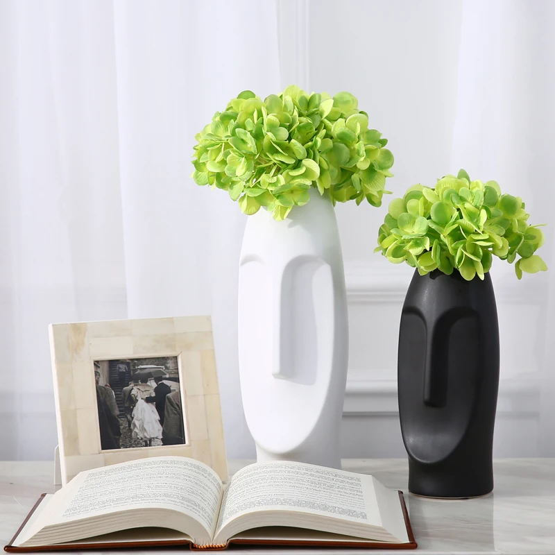 Man Face Flower Vase Creative Contemporary Vases Decorative Vases With