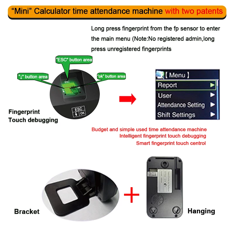 Eesye Biometric Fingerprint Time Attendance System Time Clock Time Attendance System Office Employees Digital Reader Machine    