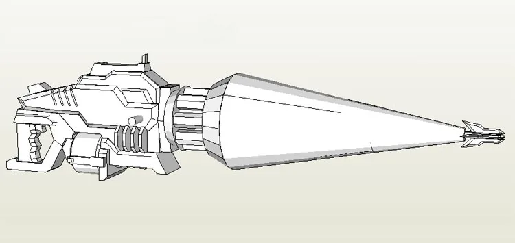 1: 1 пистолет Csol \ Nu морская Акула De 3d бумажная модель не может быть произведена