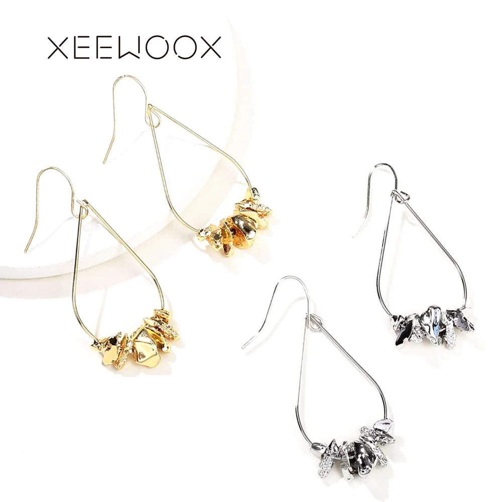 Серьги из сплава с каплевидной медной леской XEEWOOX 2019 новости дизайнерская