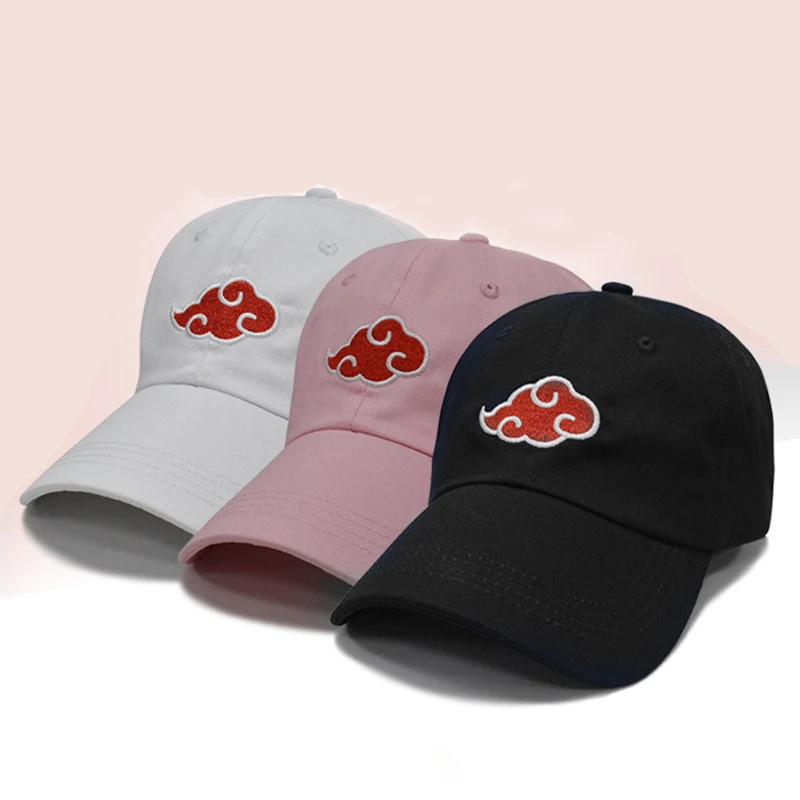 

Anime Naruto Akatsuki cap Uchiha Itachi Cosplay Baseball Caps Hat Embroidered Cotton Adjustable