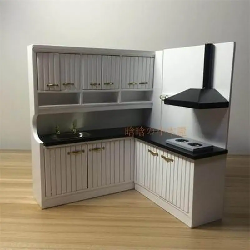 Mini Doll pink Kitchen Set Furniture Dollhouse Miniature For Kids Child Play Toy Educational Toy