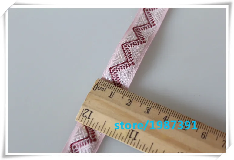 20 ярдов/партия шириной 1,5 см, плетеная жаккардовая лента с геометрическим волнистым узором для шляп, занавесок и аксессуаров для одежды, LS-9308