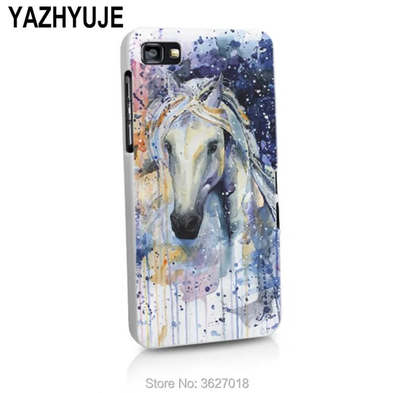 

YAZHYUJE For Blackberry Z10 Z30 A10 Q10 Q20 Q5 Watercolor horse hard back Cover Phone Case Coque Fundas Capa Shell