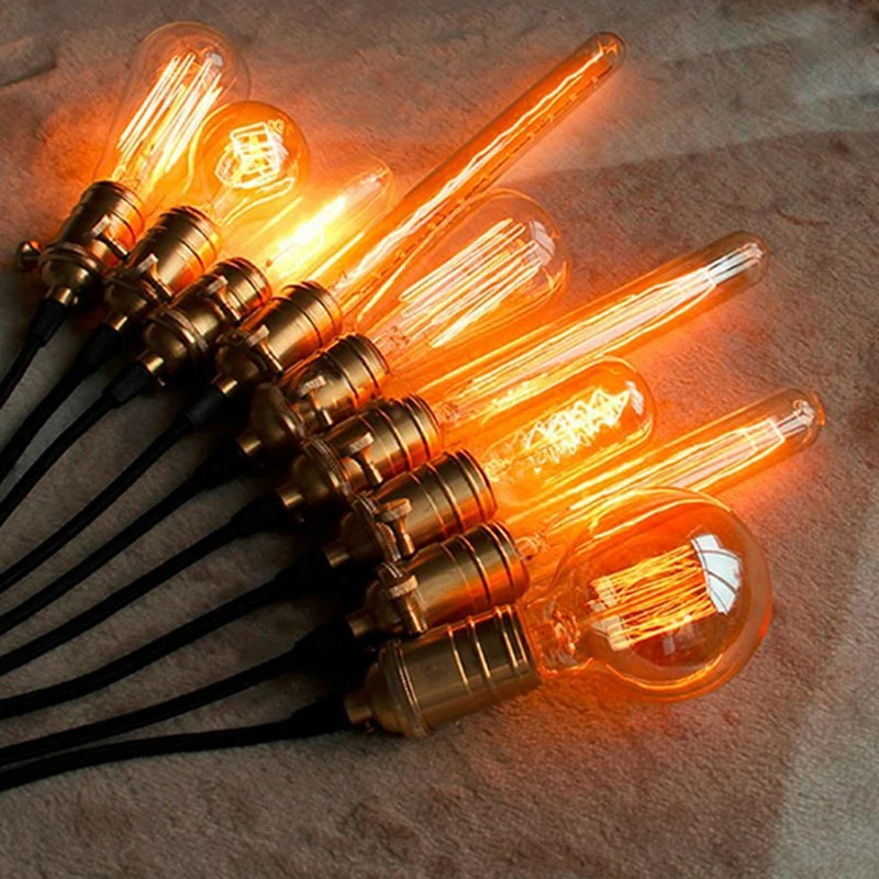  vintage Edison Light Bulbs Tungsten wire light source Pendant Lights 110V 220V E27/E26 Brass Lamp H - 32817731740